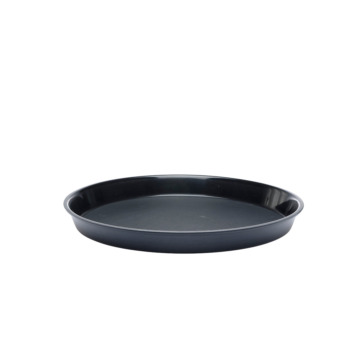 Round Bar Tray Non-Slip PP Black 360x39mm