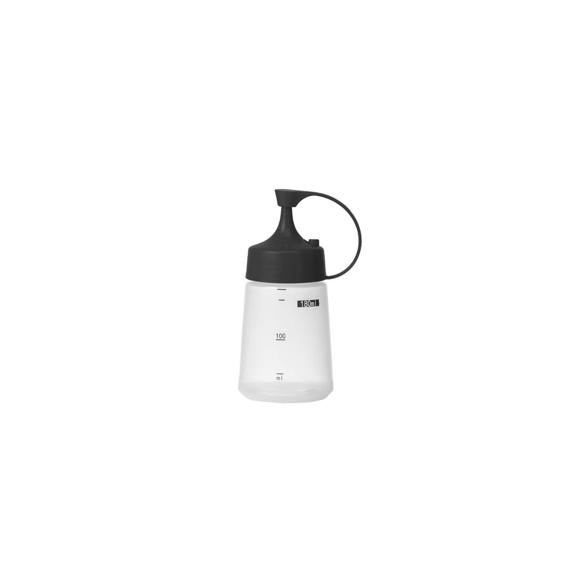 Soft Squeeze Bottle w/ Black Cap 180ml