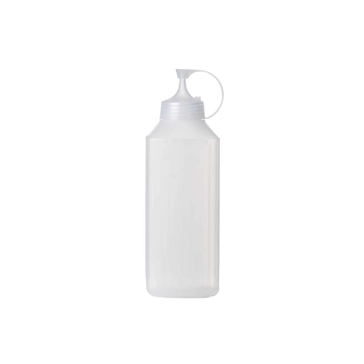 Square Narrow Mouth Squeeze Bottle Graduated 800ml Clear