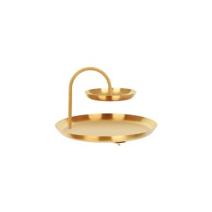 Round Seafood Stand 2-Tier Brass / Iron 365x255mm