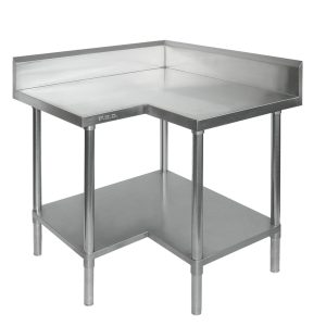 Economic Corner Workbench,100mm Splashback & Undershelf - 0900-6-WBCB