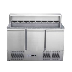 FED-X Three Door Salad Prep Fridge with Marble Top - XGNS1300E