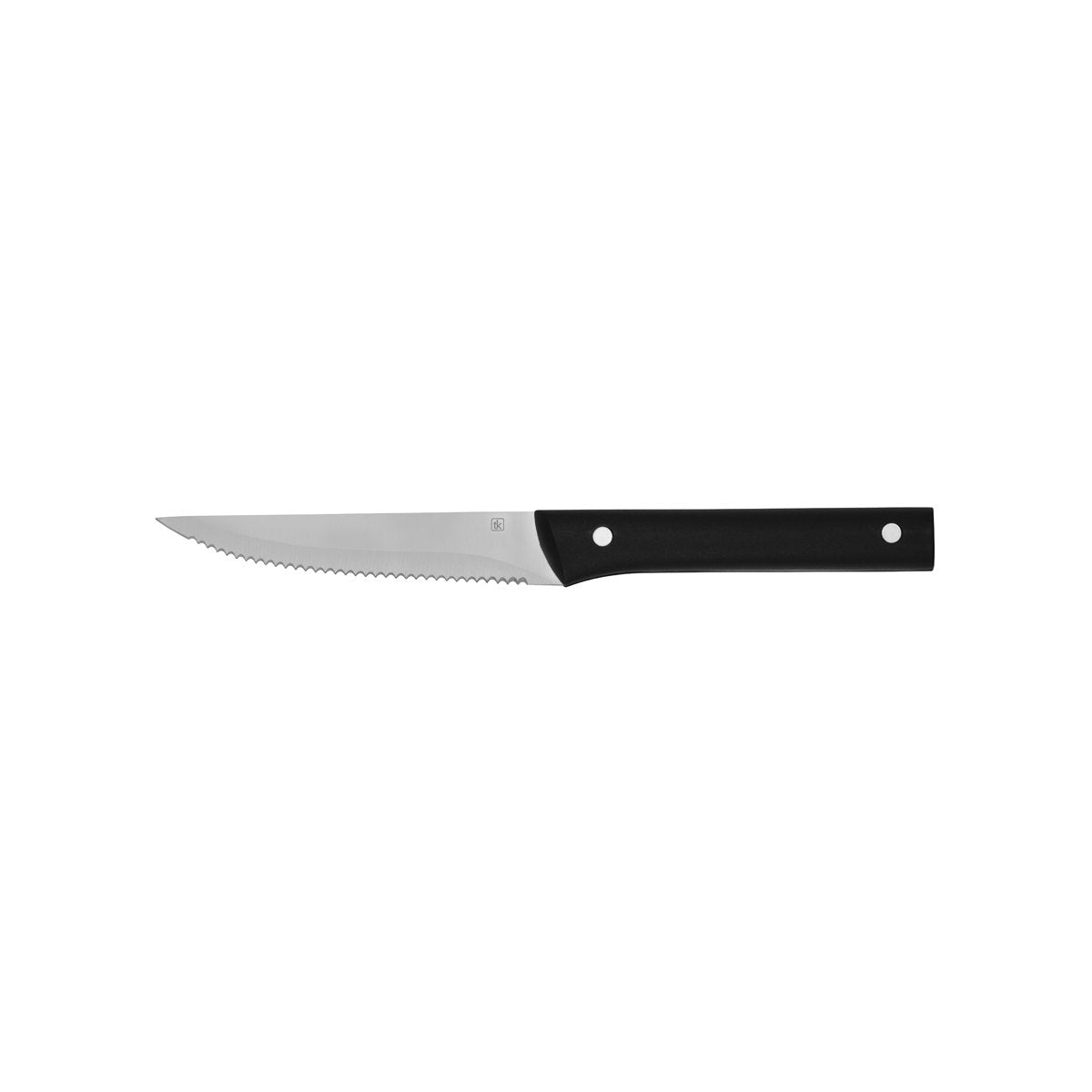 Steak Knives Tempo Black Plastic Handle Pointed Tip