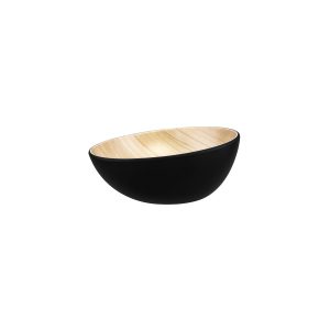 Zicco Melamine Echo Black / Birch Round Bowl 215x87mm