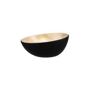 Zicco Melamine Echo Black / Birch Round Bowl 252x110mm