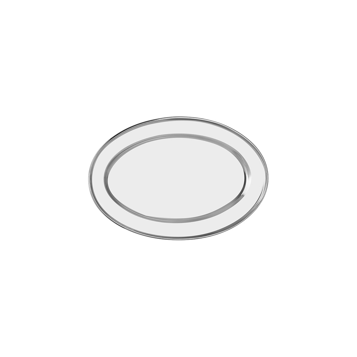 Oval Platter Rolled Edge Stainless Steel 350x270mm