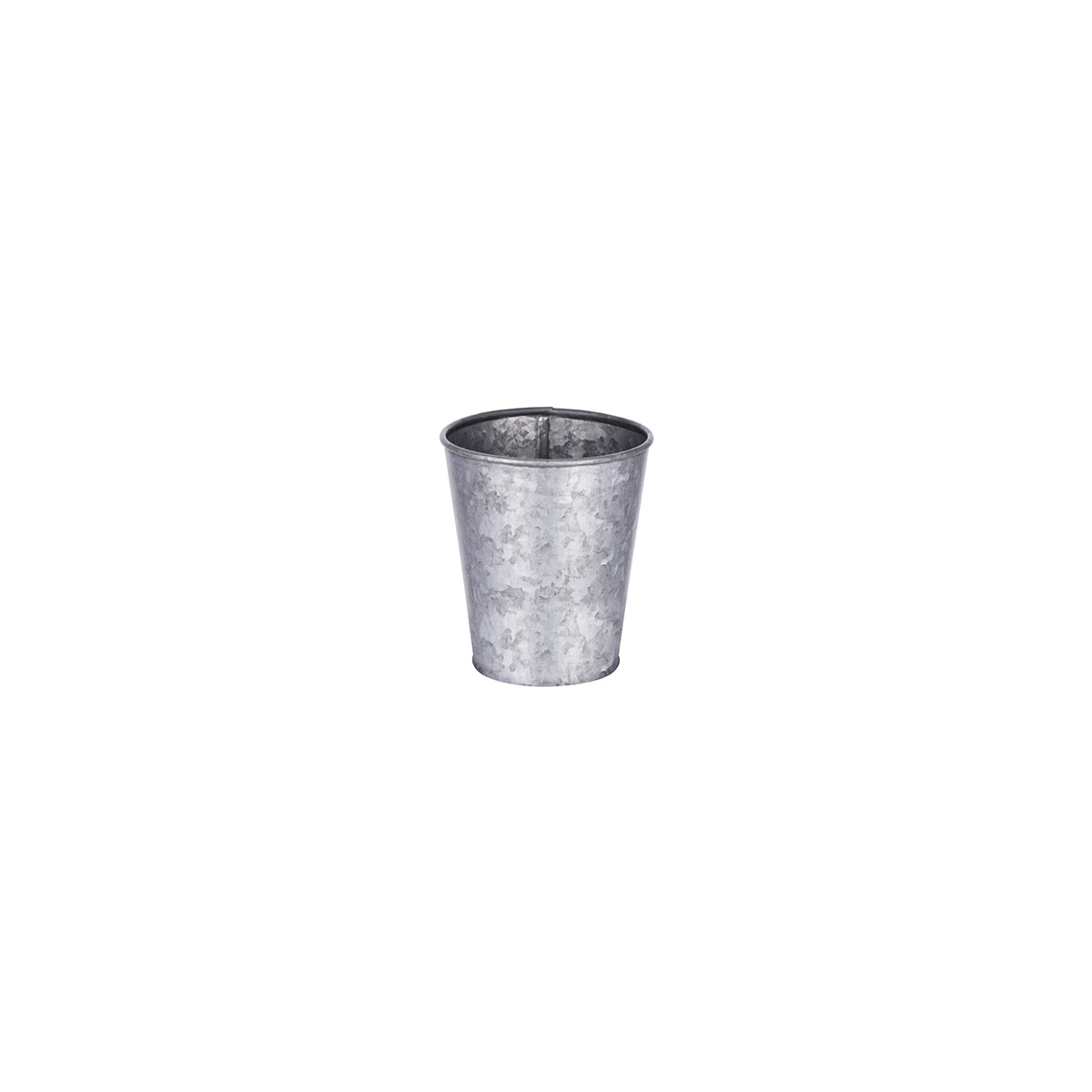 Coney Island Galvanised Pot with Plain Base 95x105mm