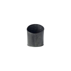 Coney Island Slant Black Galvanised Pot 120x140mm