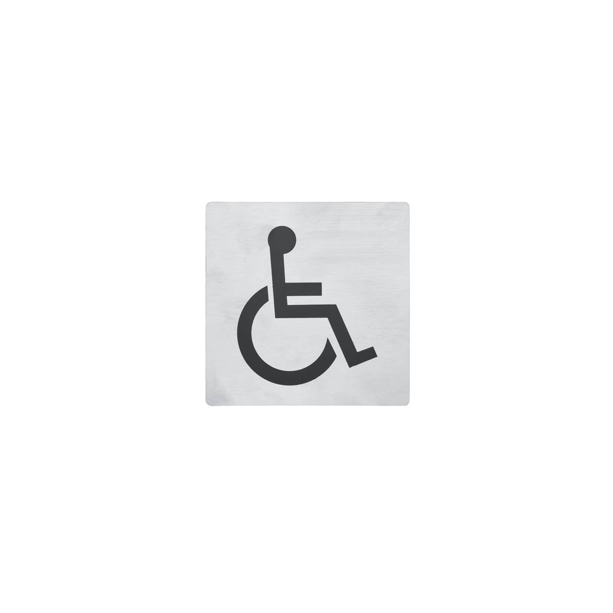 Wall Sign "DISABLED" Stainless Steel 130x130mm Pack of 2