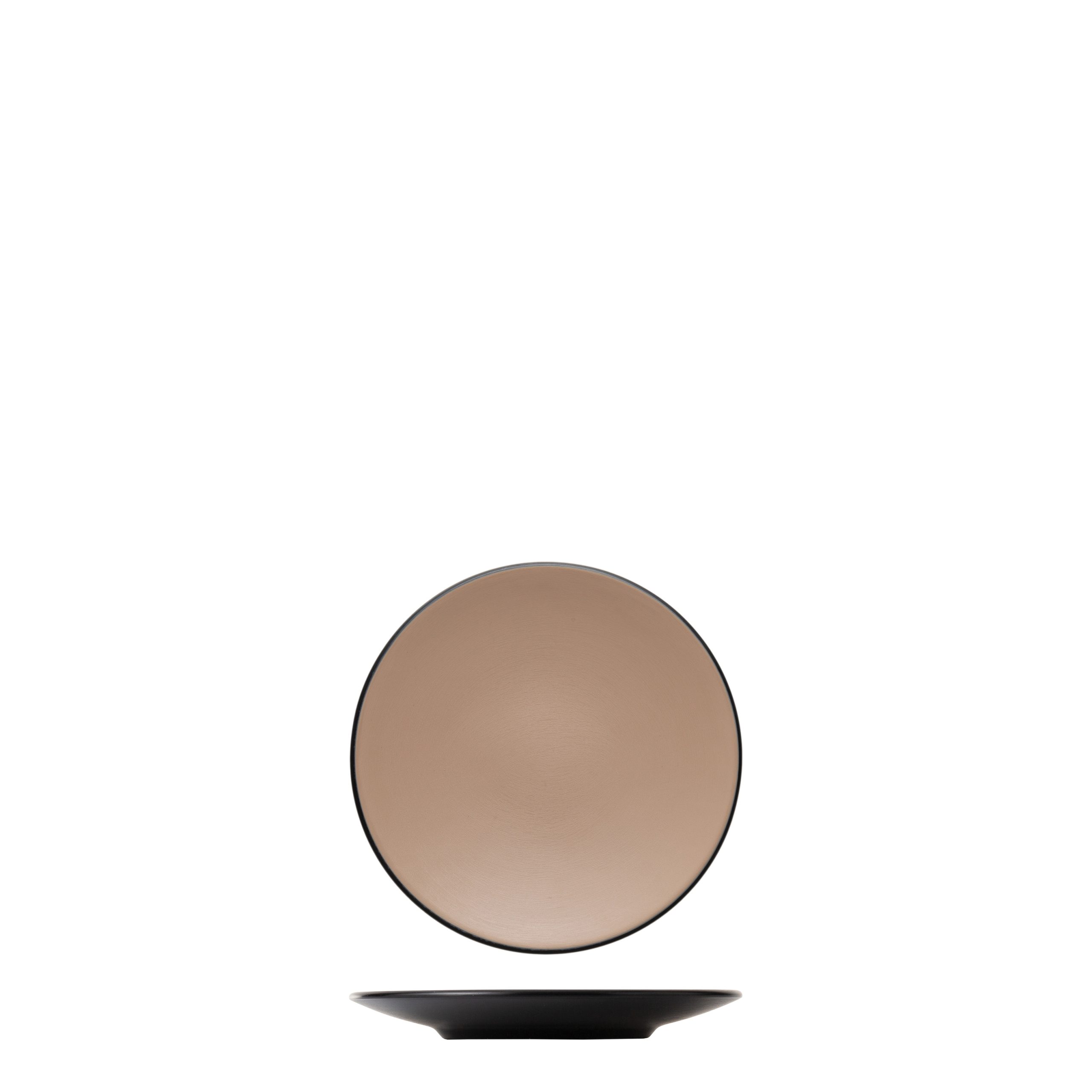 COU COU Dual Colour Beige & Black Round Coupe Plate