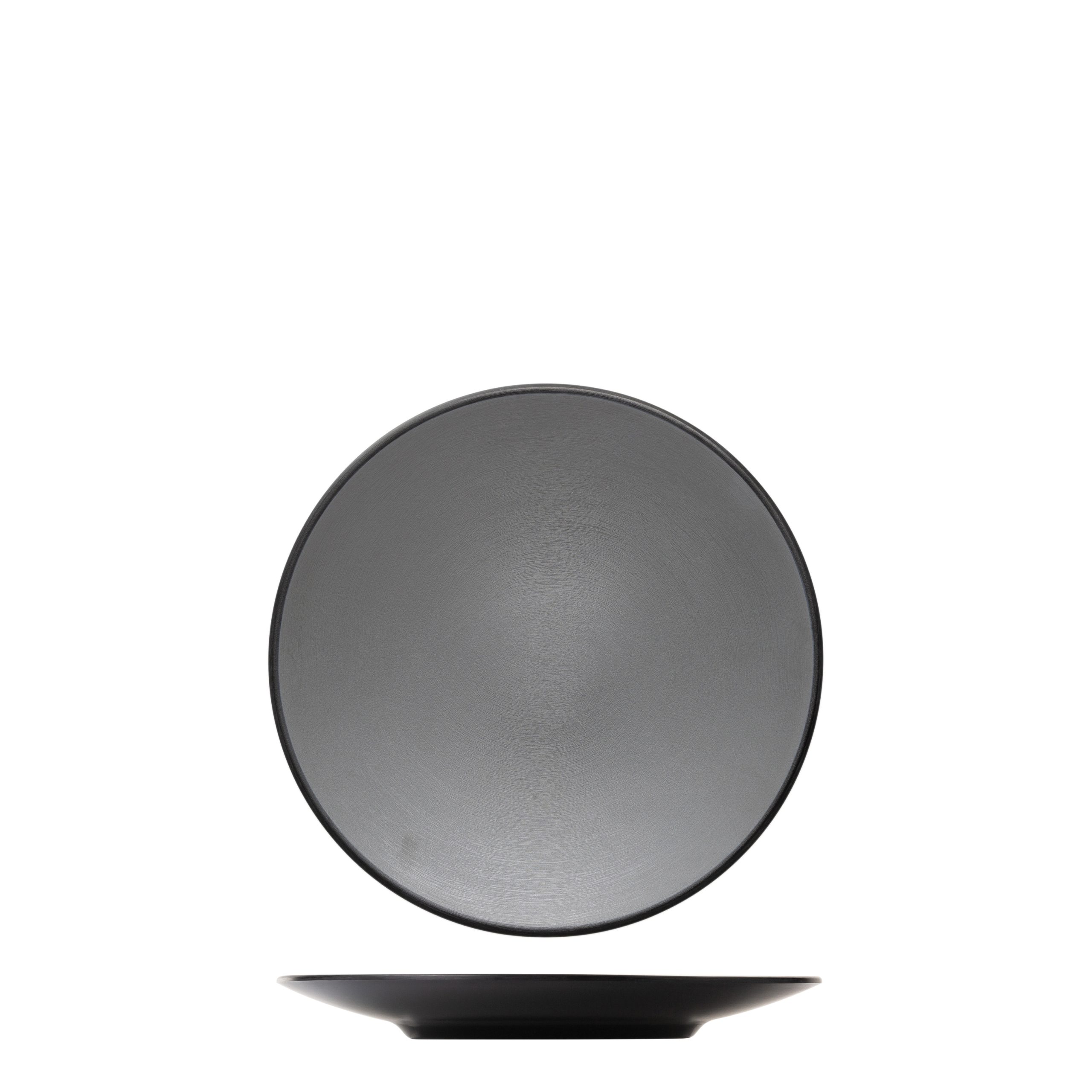 COU COU Dual Colour Grey & Black Round Coupe Plate