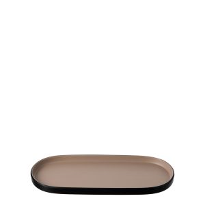 COU COU Dual Colour Beige & Black Oblong Platter