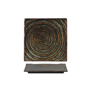Fusion Square Tile Plate 256mm Patina