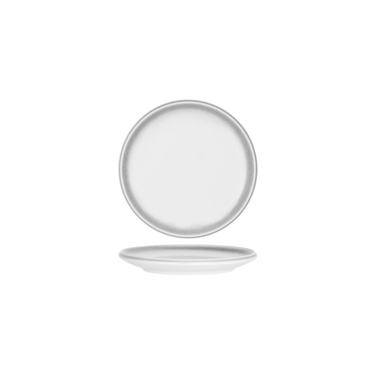 Frosted Steel Round Coupe Plate 200mm