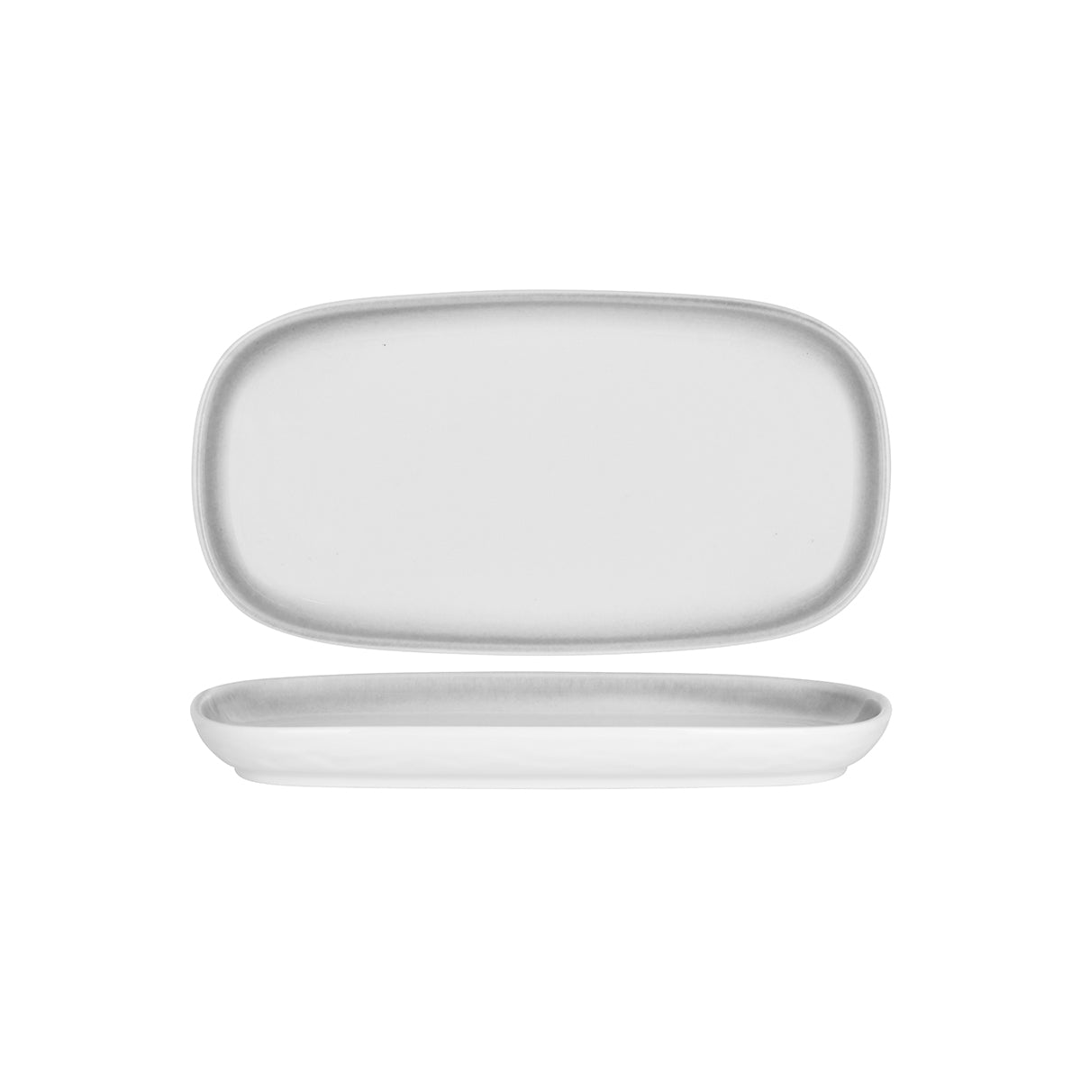 Frosted Steel Rectangular Coupe Platter 350x186x20mm