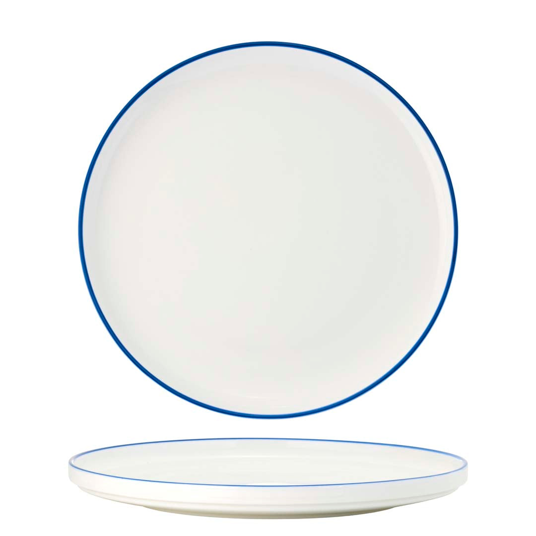 Core Round Plate Walled Lip Royal Blue Rim 270x26mm