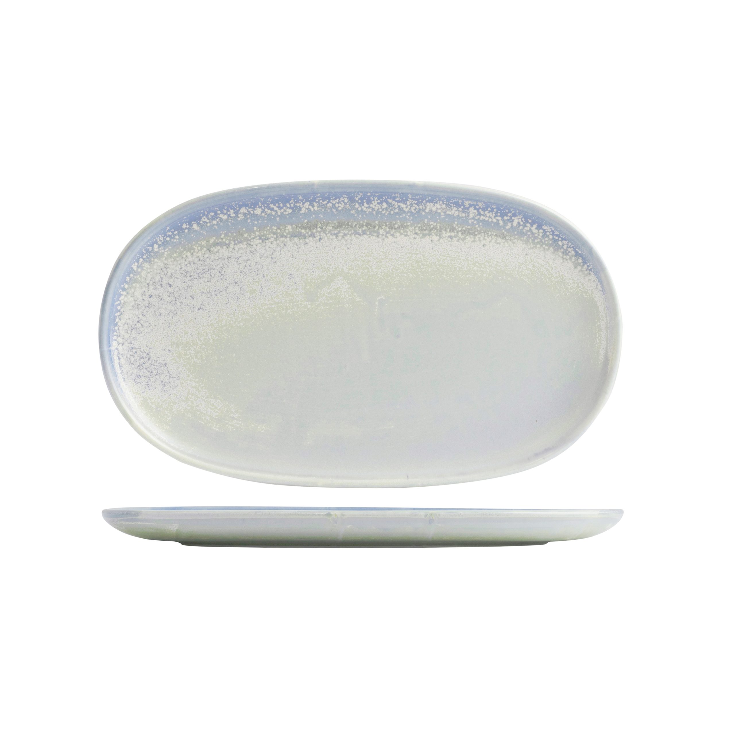 Moda Porcelain Cloud Oval Coupe Plate