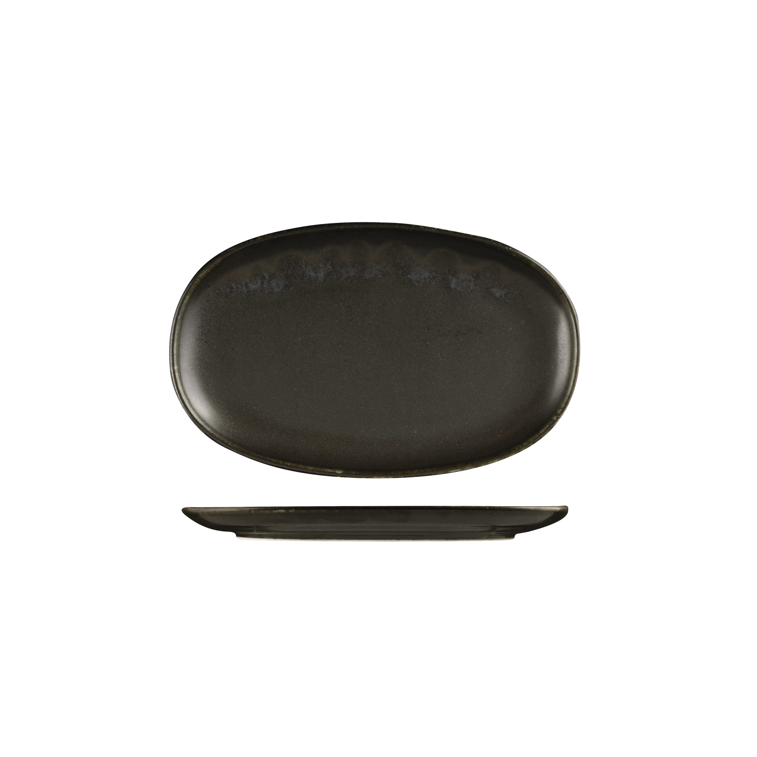 Moda Porcelain Earth Oval Coupe Plate