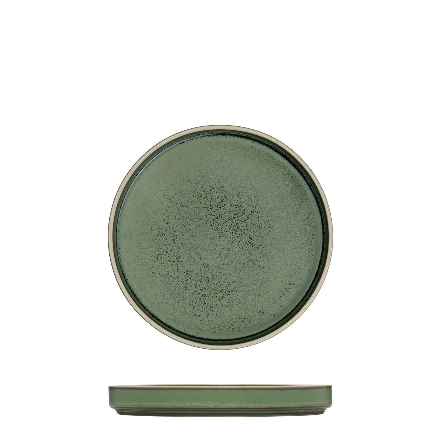 Luzerne Mod Smokey Basil Round Stackable Plate