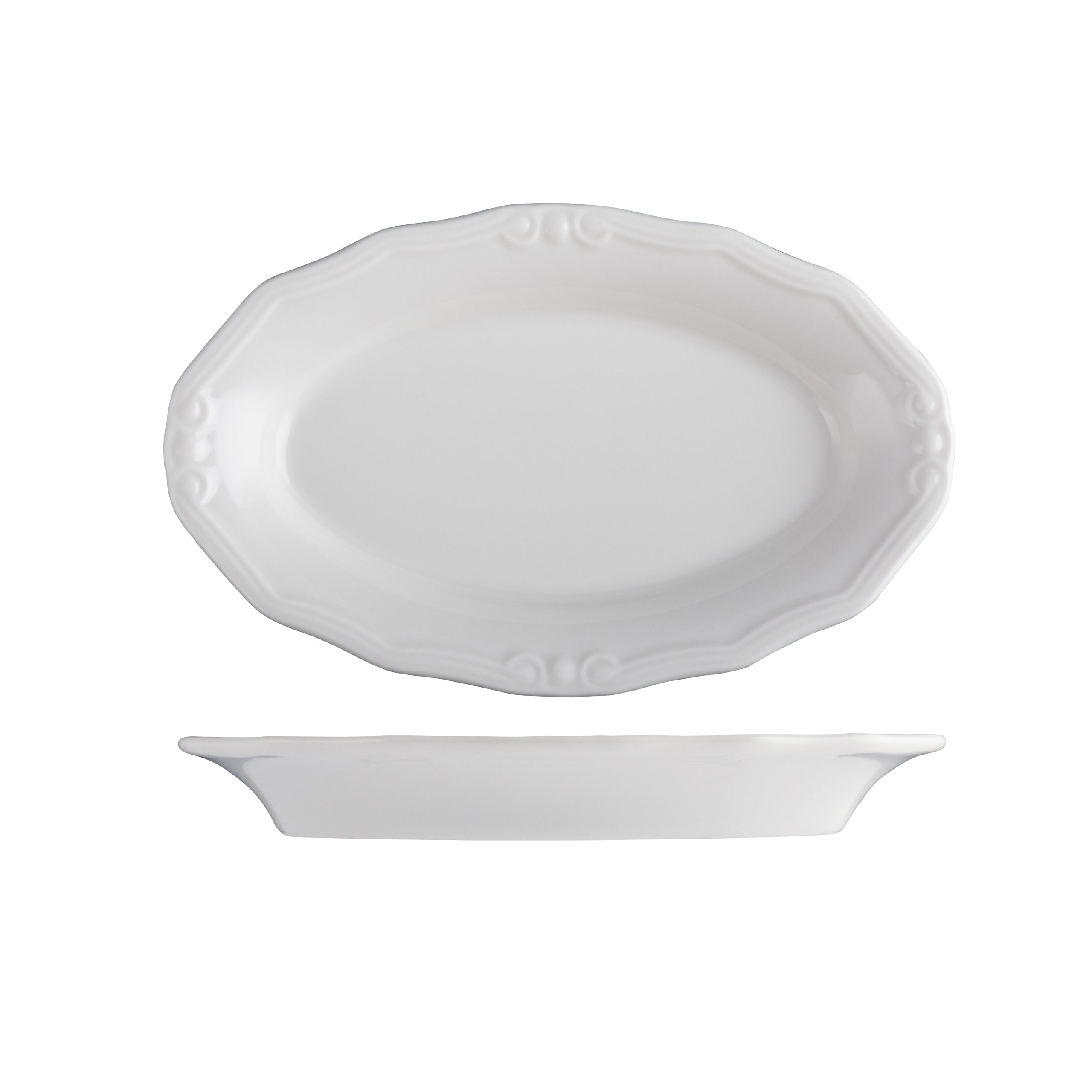 ID Fine Tiffany Oval Scalloped Plate