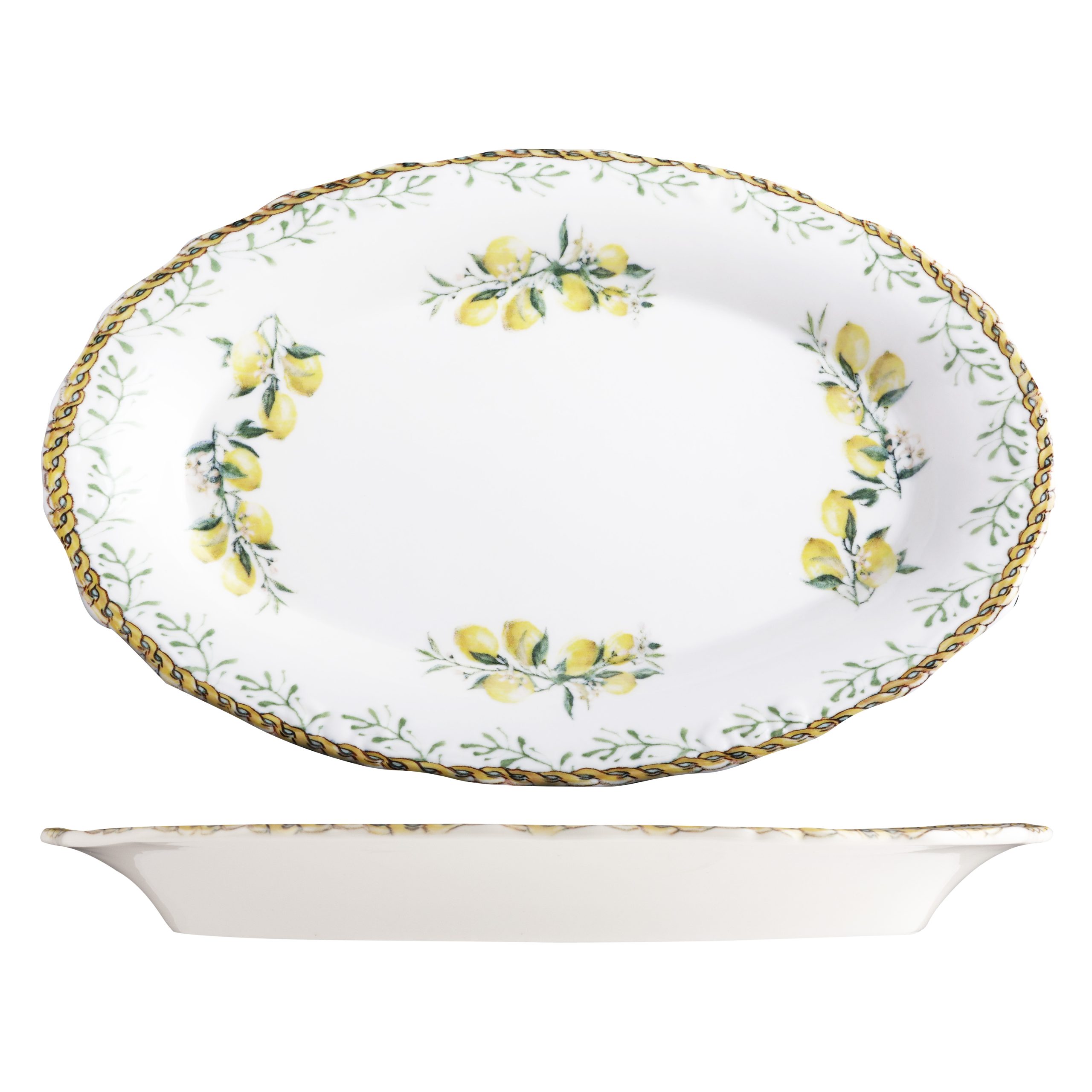 ID Fine Verona Oval Scalloped Plate