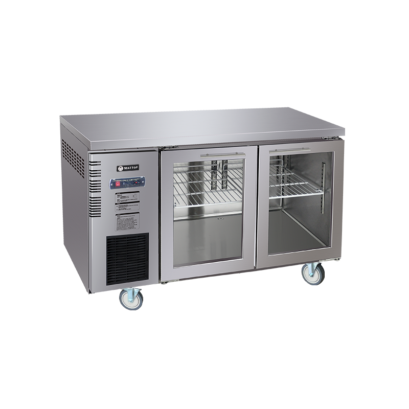BESTTOP Under Bench Glass Door Fridge 1200mm/CUR12-2SG-600(600mm depth)
