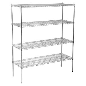 Wire Shelf Complete Unit Chrome Plated 1370x455x1800mm