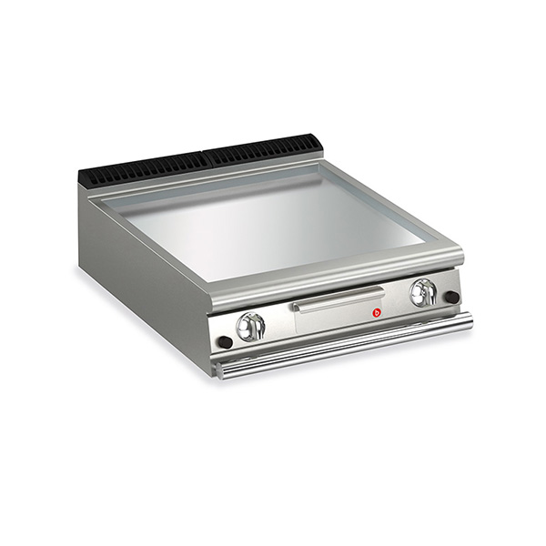 Baron 2 Burner Gas Fry Top With Smooth Chrome Plate And Thermostat Control