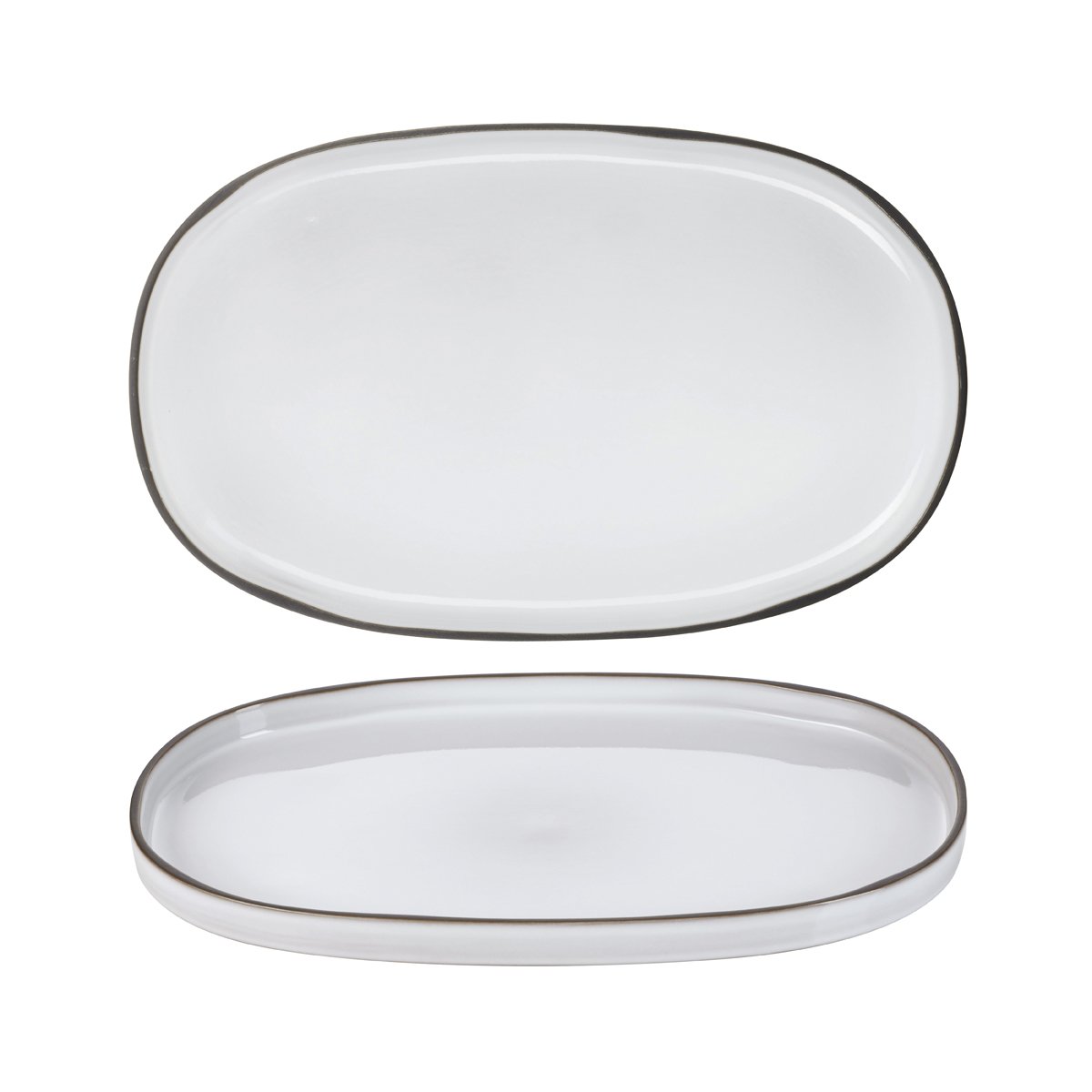 Caractere White Cumulus Oval Plate 355x218mm