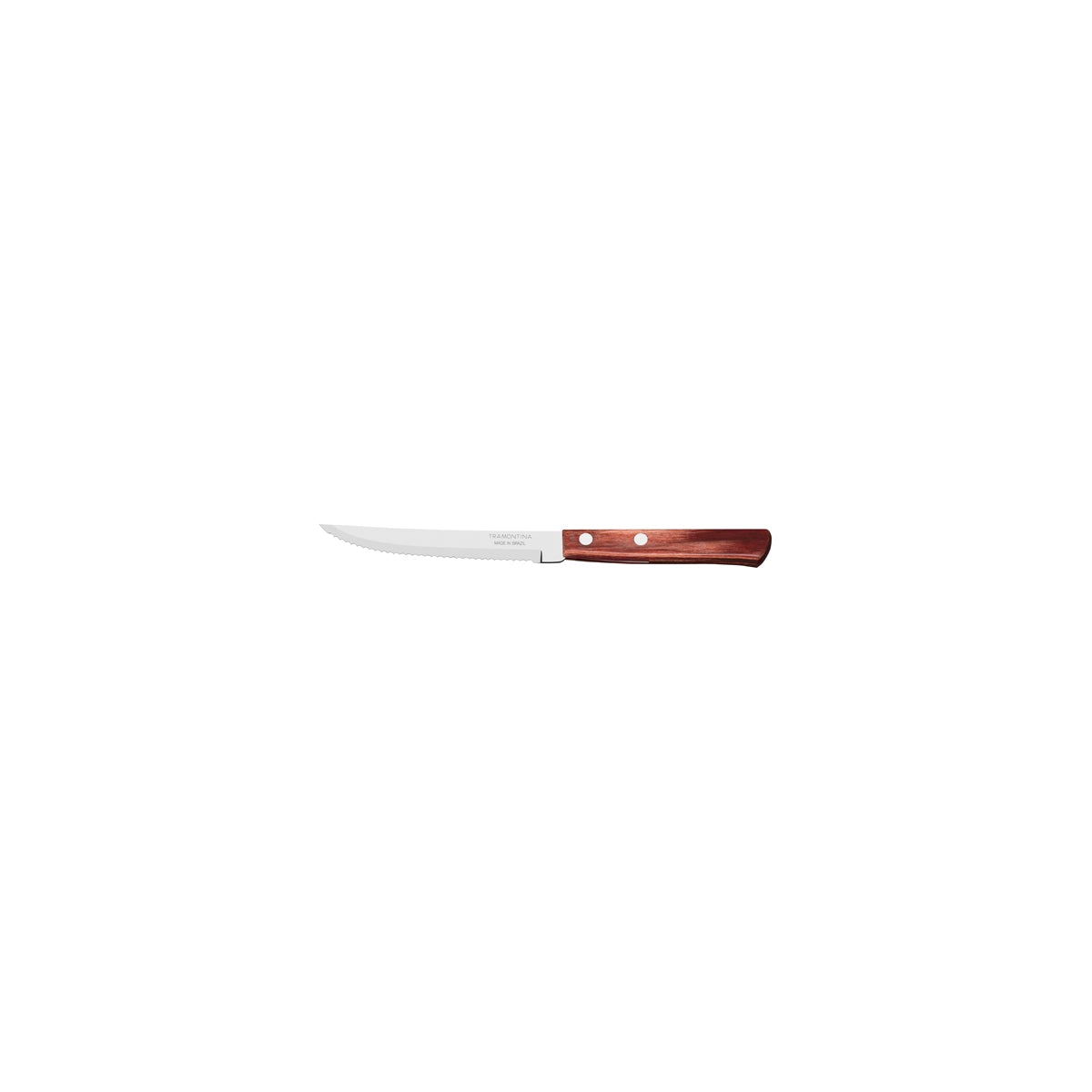 Churrasco Steak Knife Serrated Narrow Blade with Polywood Handle Red 127mm