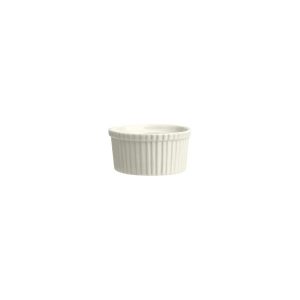Duraceram Ivory Souffle Dish - Ribbed