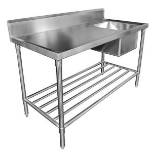 MIXRITE SINK BENCH WITH SPLASHBACK CENTER W2100 X D600 X H900 SS1621C