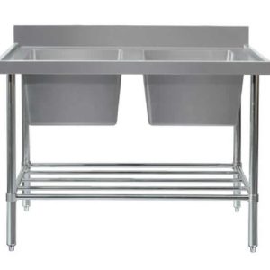 MIXRITE DOUBLE SINK BENCH W2400 X D700 X H900 3 SS2724C