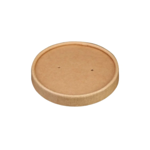 PakMax 96mm Kraft Paper Lid Fit for 8/12/16oz Paper Deli Container - DELI-96-KP-LID
