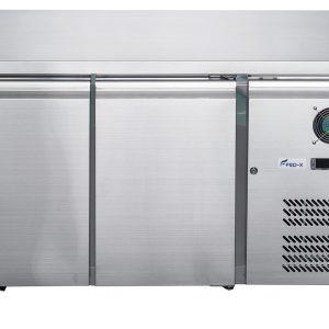 FED-X Stainless Steel Two Door Bench Freezer - XUB7F13S2V